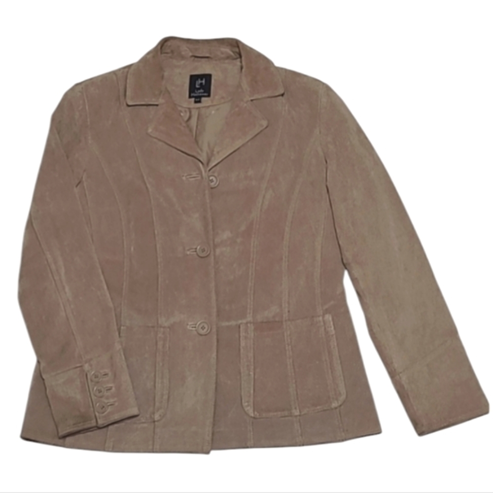 Vtg. Lady Hathaway Suede Fitted Blazer Jacket - Picture 2 of 10